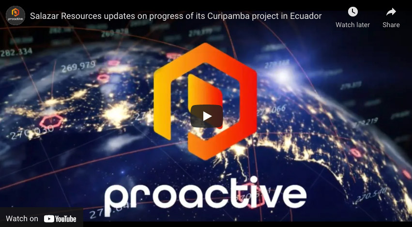 Salazar Resources updates on progress of its Curipamba project in Ecuador
